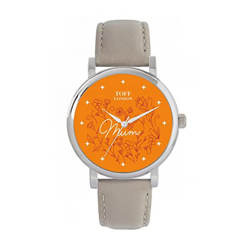 Toff London Orange Blumen Mama Uhr von Toff London