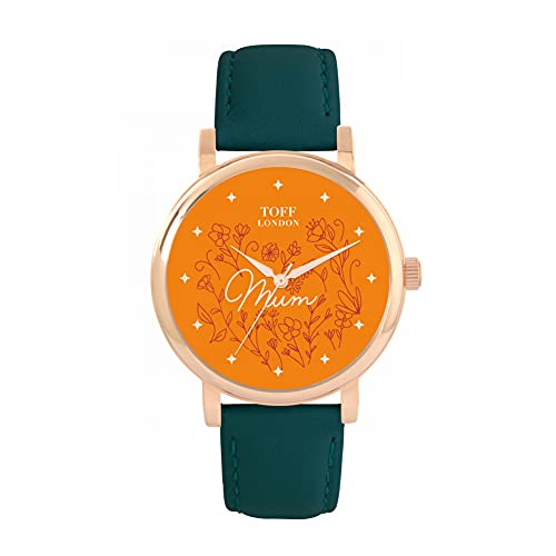 Toff London Orange Blumen Mama Uhr von Toff London