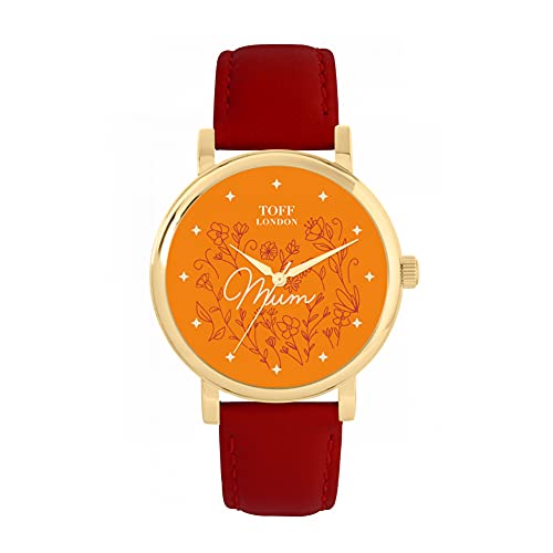 Toff London Orange Blumen Mama Uhr von Toff London