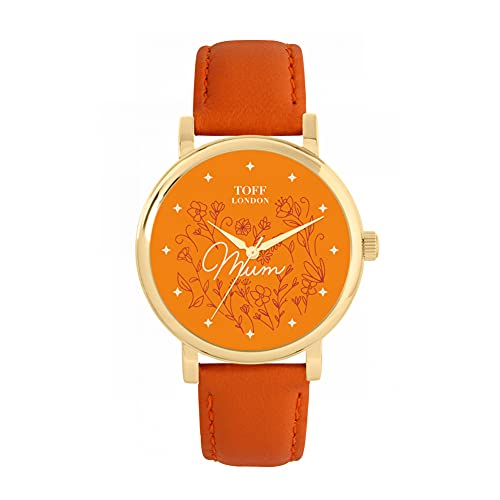 Toff London Orange Blumen Mama Uhr von Toff London