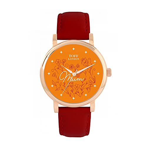 Toff London Orange Blumen Mama Uhr von Toff London