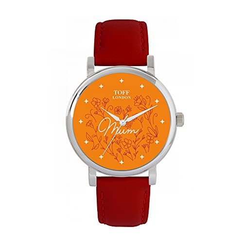 Toff London Orange Blumen Mama Uhr von Toff London