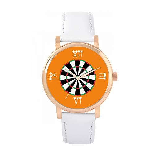 Toff London Orange römische Ziffern Dartscheibe Uhr von Toff London