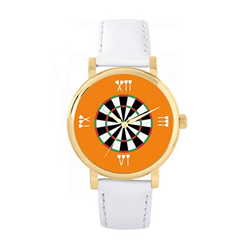 Toff London Orange römische Ziffern Dartscheibe Uhr von Toff London