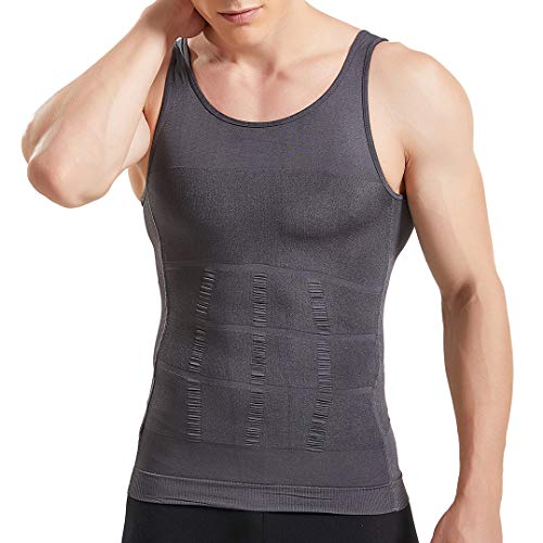 Tofox Unterhemd Herren verstecken Mann Kompression Shirt Weste Männer Shapewear Flatten Ganze Abdomen von Tofox