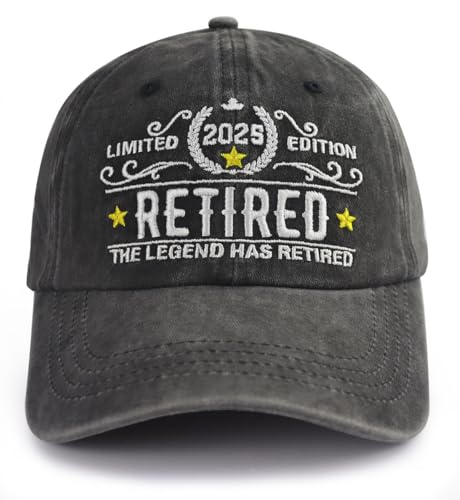 Baseballkappe mit Aufschrift "Retired Since 5,133.5 cm, limitierte Auflage, lustig, verstellbar, gewaschene Baumwolle, bestickt, "The Legend Has Retide", Schwarz, Einheitsgröße Baseballkappe mit Aufschrift "Retired Since 5,133.5 cm, limitierte Auflage, lustig, verstellbar, gewaschene Baumwolle, bestickt, "The Legend Has Retide", Schwarz, Einheitsgröße von Tohheasp