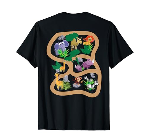 Spielteppich Safari Afrika Track Rückenmassage T-Shirt von Tolle Spielteppich Landkarten Motive