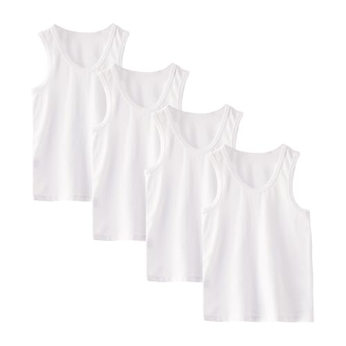 Tolmaiertu 4er-Pack Jungen Unterhemden Baumwolle Tank Top ärmellos weich atmungsaktiv Unterhemden für Jungen 2–10 Jahren Tolmaiertu 4er-Pack Jungen Unterhemden Baumwolle Tank Top ärmellos weich atmungsaktiv Unterhemden für Jungen 2–10 Jahren von Tolmaiertu