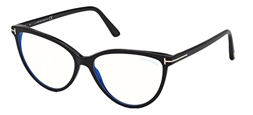 Tom Ford Brillen FT 5743-B BLUE BLOCK Shiny Black/Blue Filter 57/15/140 Damen von Tom Ford