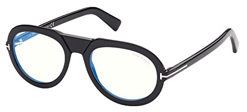 Tom Ford FT 5756-B BLUE FILTER Shiny Black/Blue Filter 53/20/145 Damen Brillen von Tom Ford