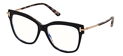 Tom Ford Brillen FT 5704-B BLUE BLOCK Black Havana/Blue Filter 54/15/140 Damen von Tom Ford