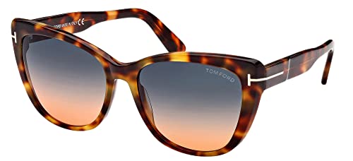 Tom Ford NORA FT 0937 Blonde Havana/Blue Shaded 57/17/140 Damen Sonnenbrillen von Tom Ford