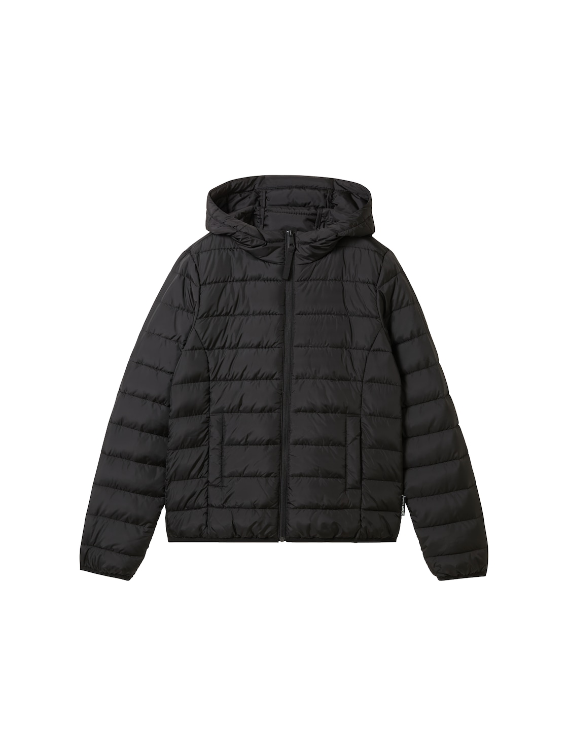 TOM TAILOR DENIM Damen Lightweight Steppjacke mit Kapuze, schwarz, Uni, Gr. XS TOM TAILOR DENIM Damen Lightweight Steppjacke mit Kapuze, schwarz, Uni, Gr. XS von Tom Tailor Denim