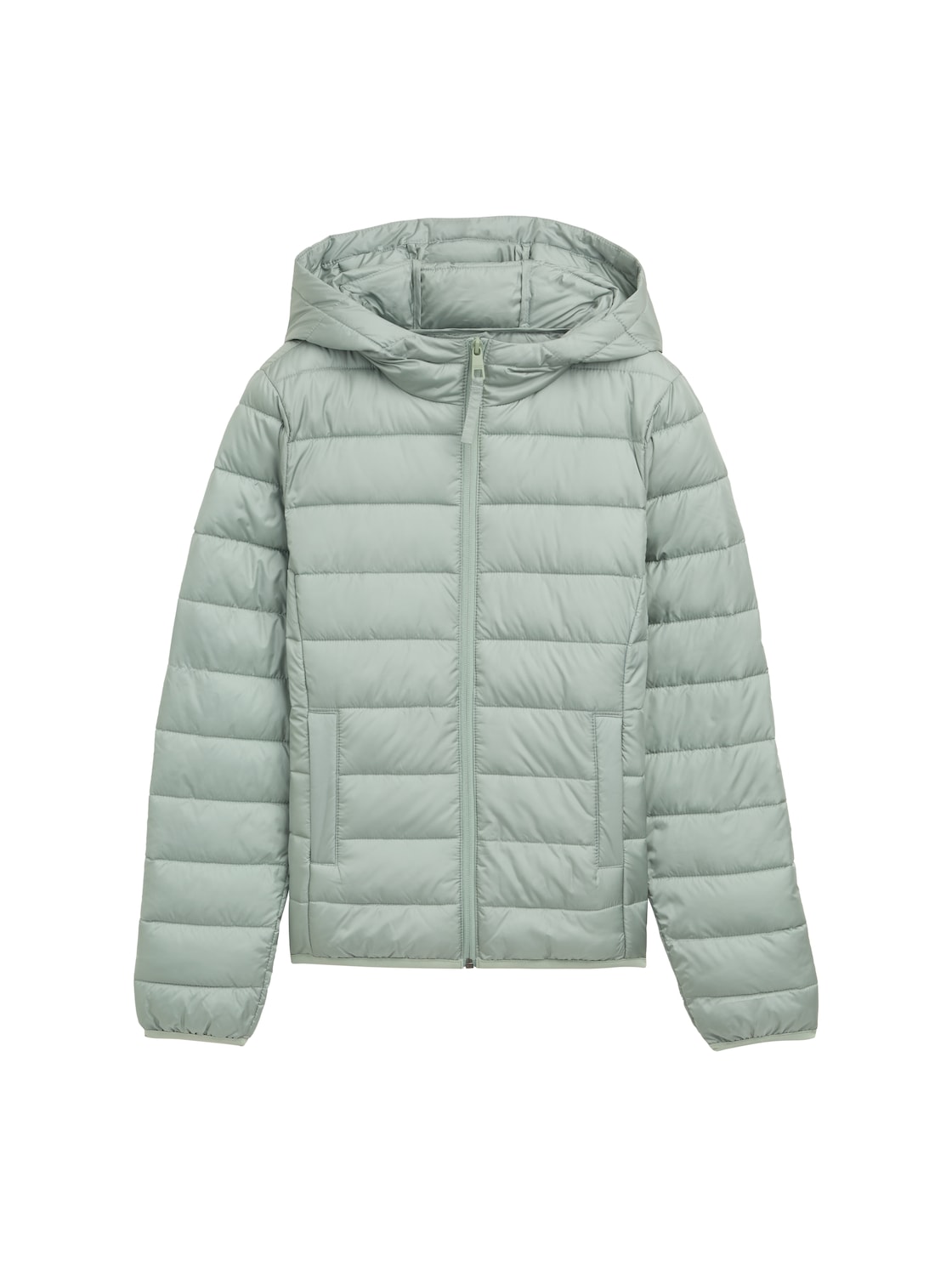 TOM TAILOR DENIM Damen Lightweight Steppjacke mit Kapuze, grün, Uni, Gr. XS TOM TAILOR DENIM Damen Lightweight Steppjacke mit Kapuze, grün, Uni, Gr. XS von Tom Tailor Denim