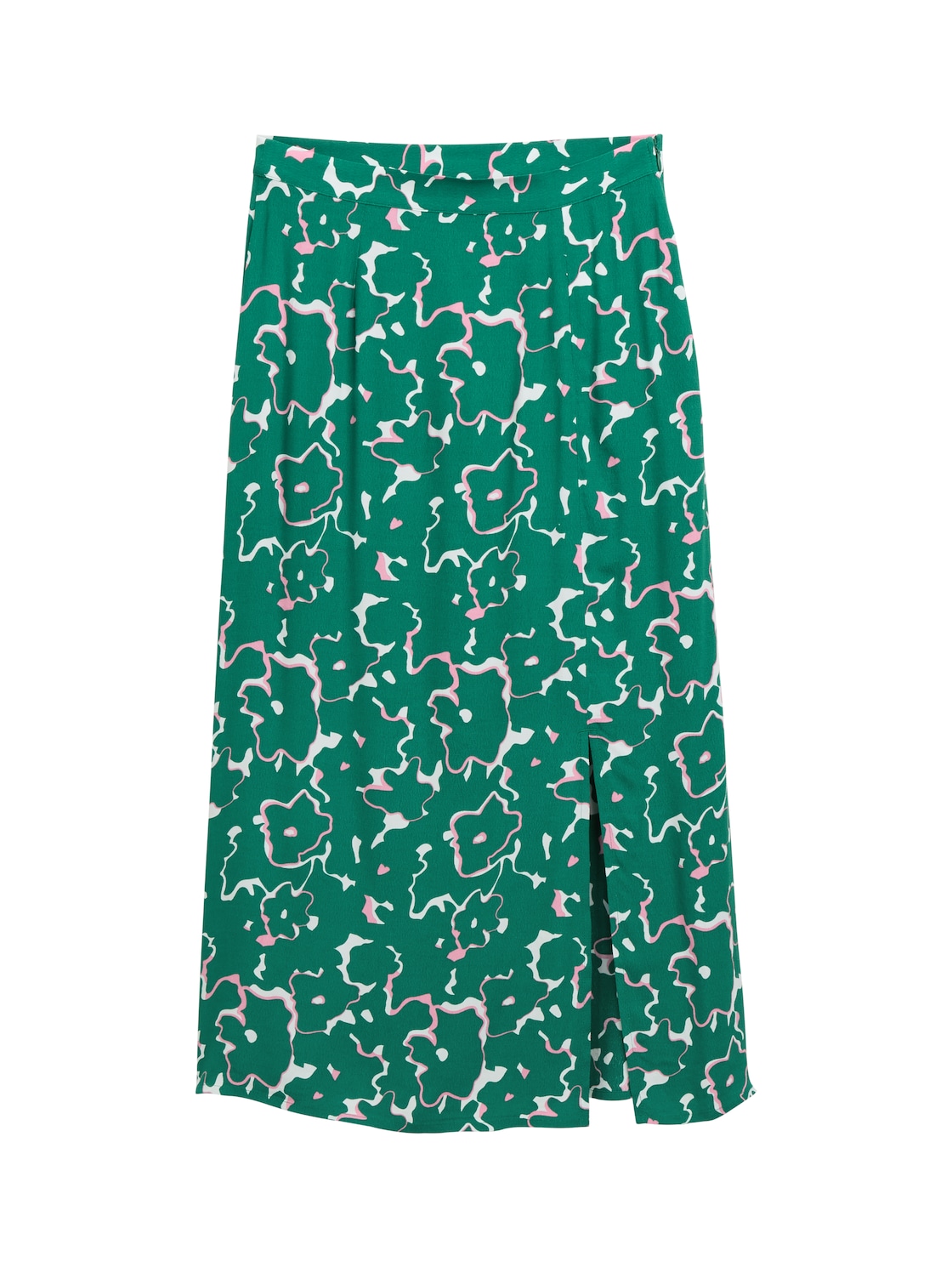 TOM TAILOR DENIM Damen Midi-Rock mit Schlitz-Detail, grün, Geblümt, Gr. L TOM TAILOR DENIM Damen Midi-Rock mit Schlitz-Detail, grün, Geblümt, Gr. L von Tom Tailor Denim
