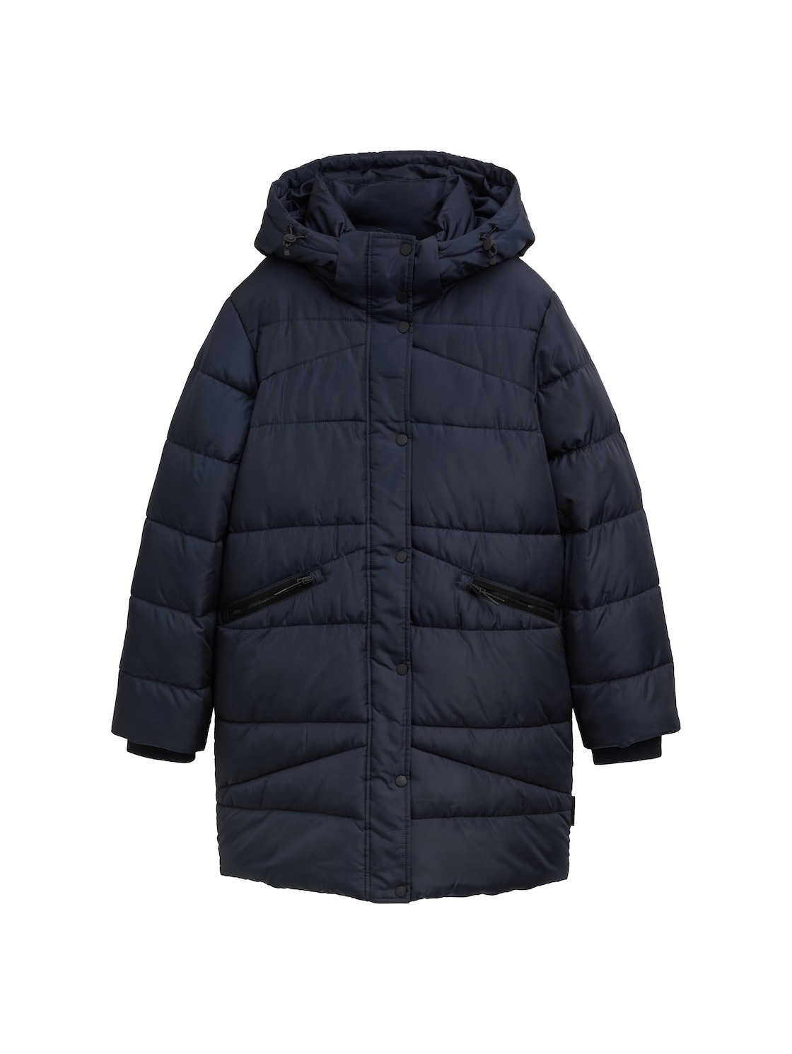 TOM TAILOR DENIM Damen Puffermantel mit abnehmbarer Kapuze, blau, Uni, Gr. XS TOM TAILOR DENIM Damen Puffermantel mit abnehmbarer Kapuze, blau, Uni, Gr. XS von Tom Tailor Denim