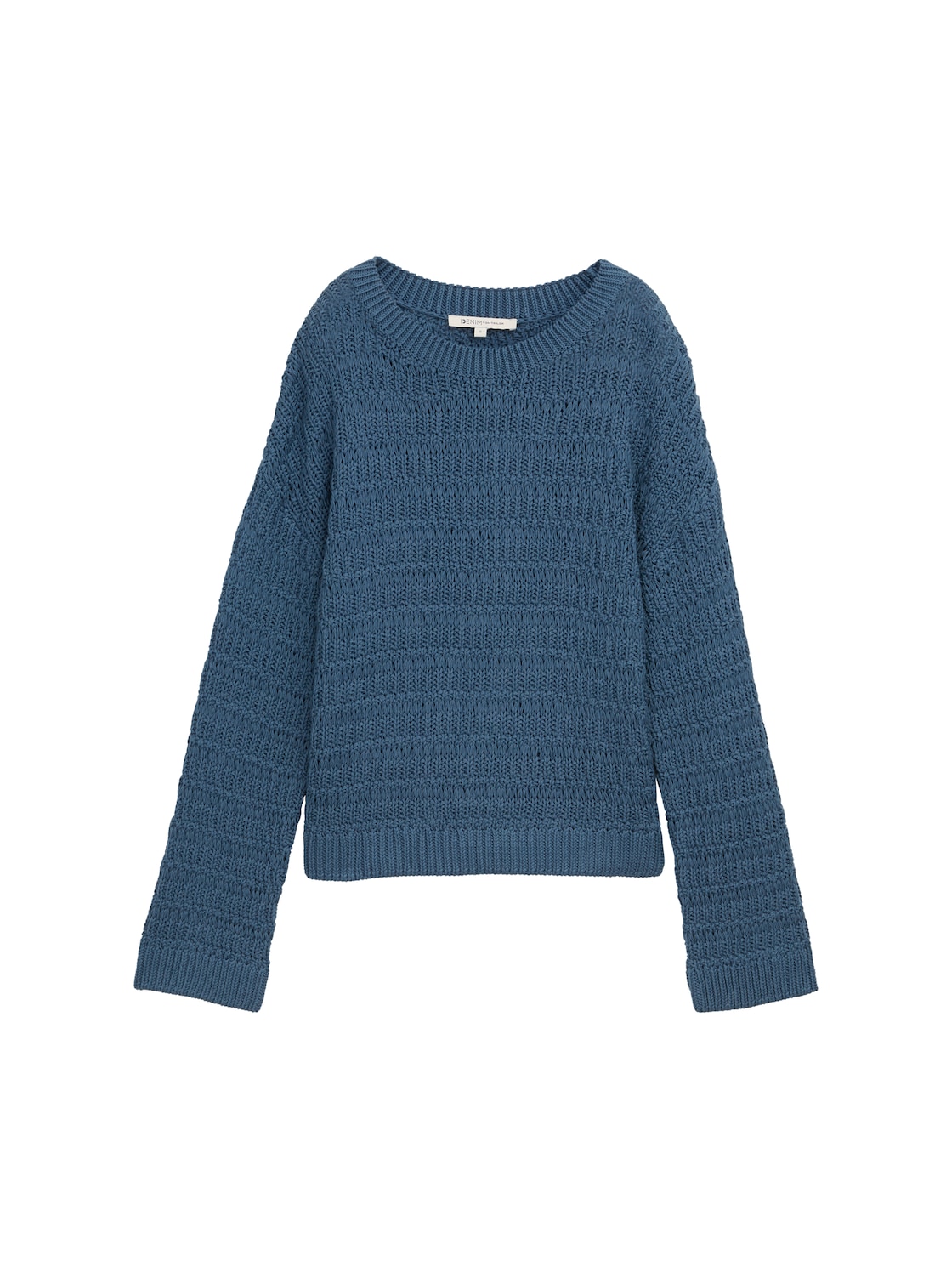 TOM TAILOR DENIM Damen Relaxed Fit Strickpullover, blau, Uni, Gr. M TOM TAILOR DENIM Damen Relaxed Fit Strickpullover, blau, Uni, Gr. M von Tom Tailor Denim
