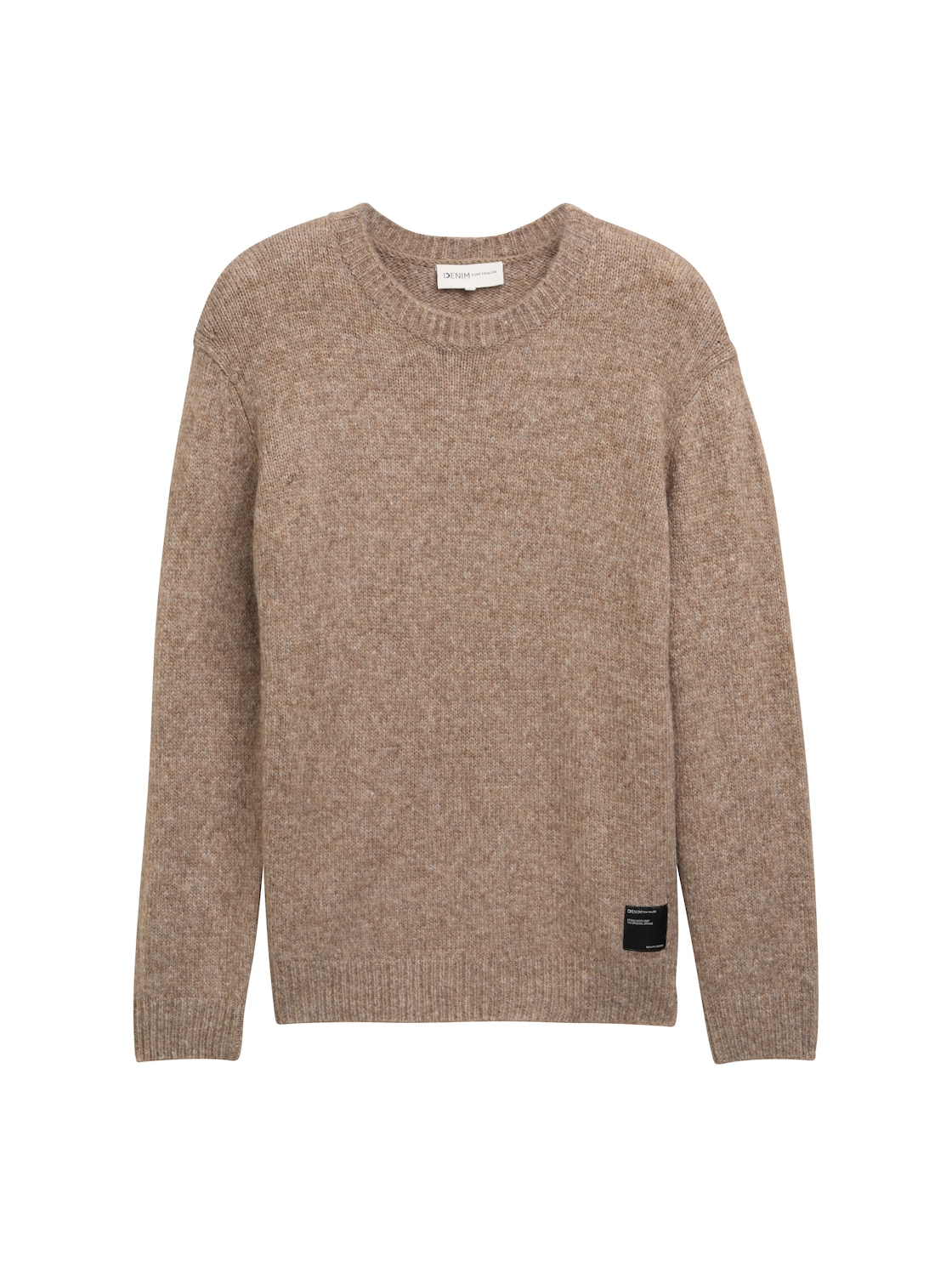TOM TAILOR DENIM Herren Strickpullover mit Rundhalsausschnitt, braun, Uni, Gr. S TOM TAILOR DENIM Herren Strickpullover mit Rundhalsausschnitt, braun, Uni, Gr. S von Tom Tailor Denim
