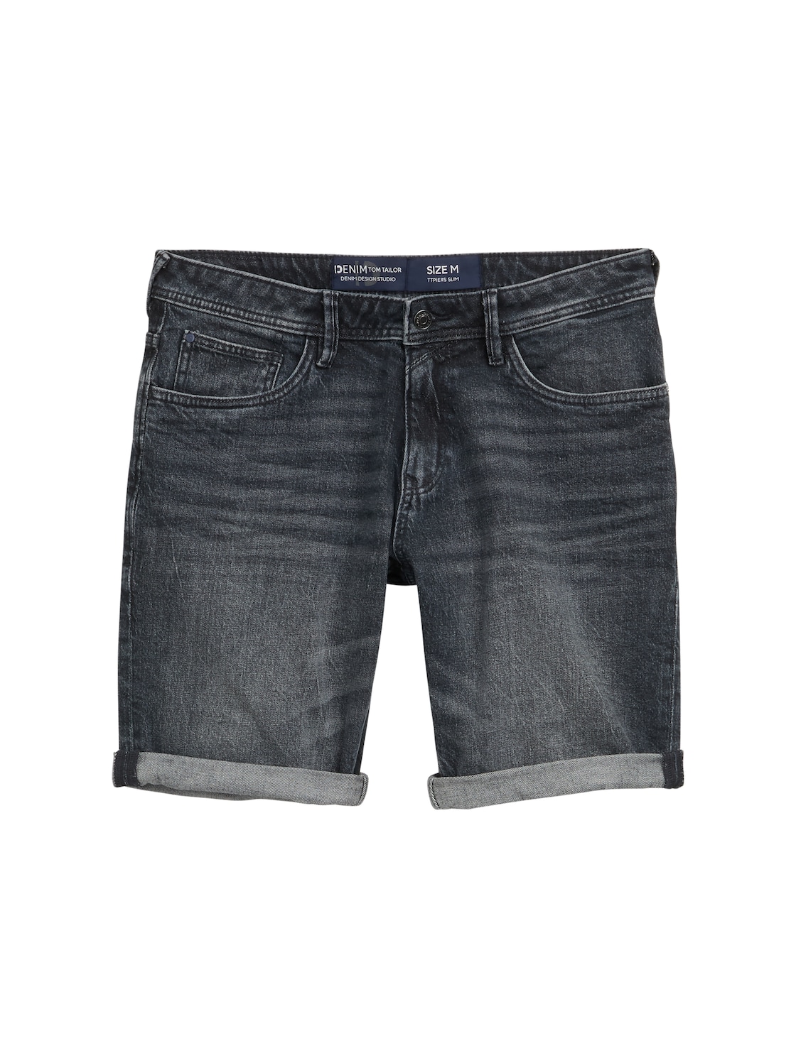 TOM TAILOR DENIM Herren TTPIERS Slim Jeans Shorts mit Stretch, schwarz, Uni, Gr. L TOM TAILOR DENIM Herren TTPIERS Slim Jeans Shorts mit Stretch, schwarz, Uni, Gr. L von Tom Tailor Denim