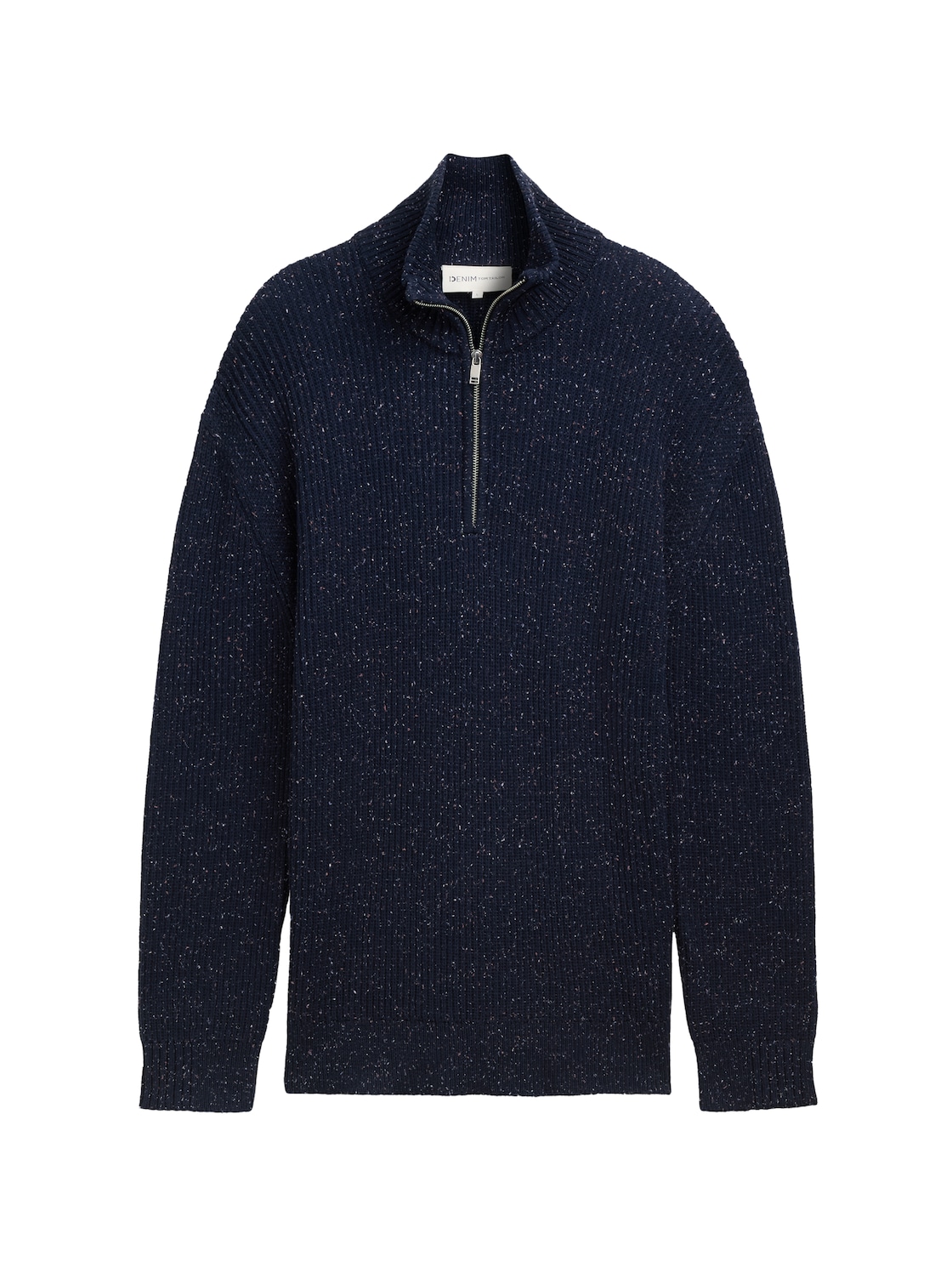 TOM TAILOR DENIM Herren Troyer Strickpullover mit Struktur, blau, Meliert, Gr. XS TOM TAILOR DENIM Herren Troyer Strickpullover mit Struktur, blau, Meliert, Gr. XS von Tom Tailor Denim