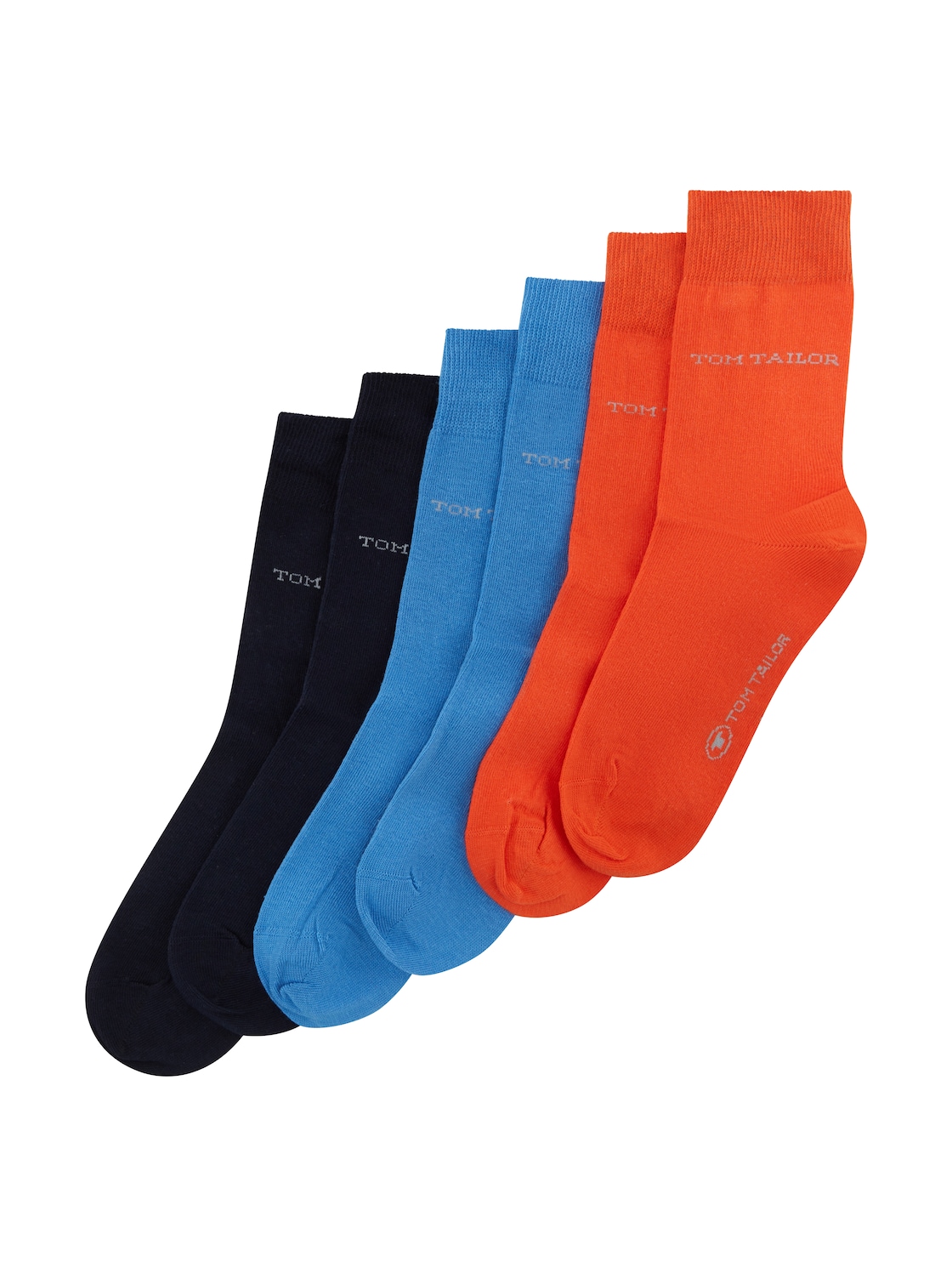 TOM TAILOR Damen Basic Socken im Sechserpack, blau, Uni, Gr. 35-38 von Tom Tailor