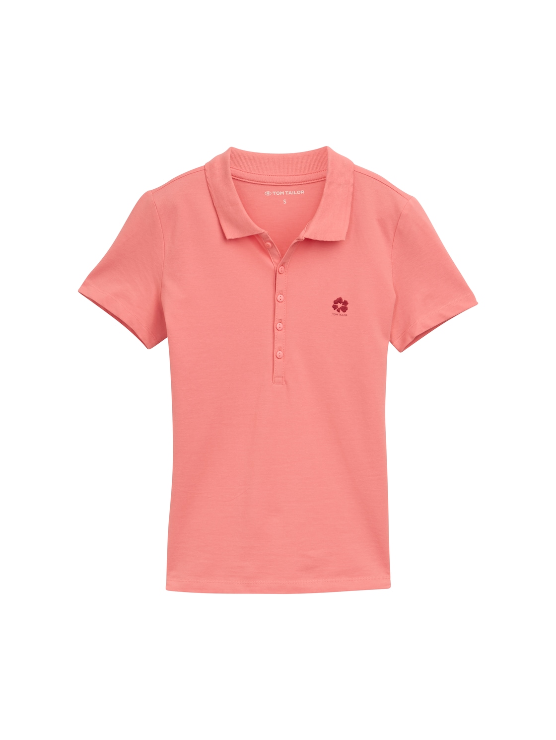 TOM TAILOR Damen Piqué Poloshirt mit Stickerei, rosa, Uni, Gr. XS TOM TAILOR Damen Piqué Poloshirt mit Stickerei, rosa, Uni, Gr. XS von Tom Tailor