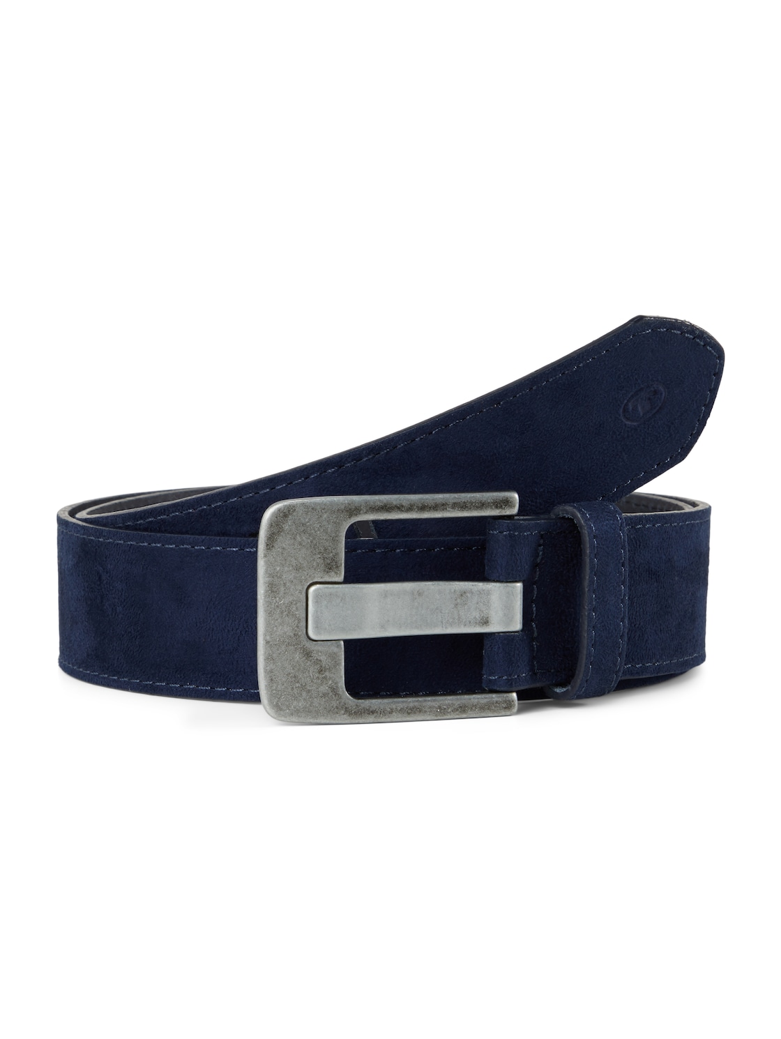 TOM TAILOR Damen TTLUCY Velourledergürtel mit eckiger Dornschließe, blau, Logo Print, Gr. 80 TOM TAILOR Damen TTLUCY Velourledergürtel mit eckiger Dornschließe, blau, Logo Print, Gr. 80 von Tom Tailor