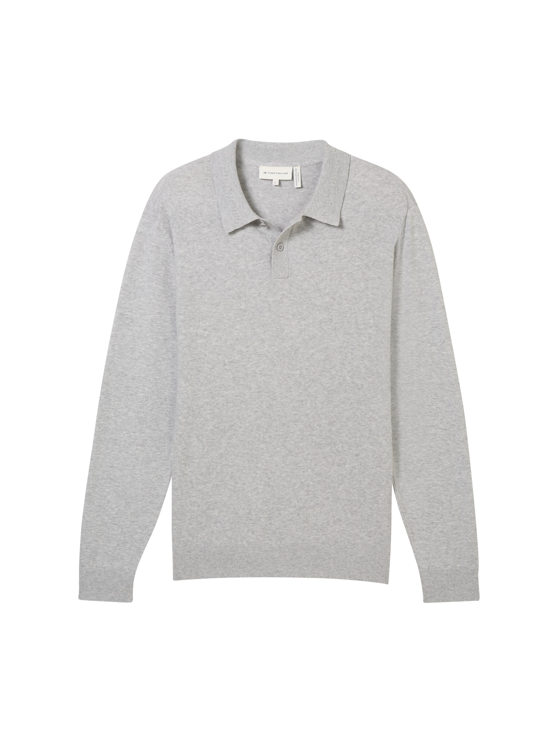 TOM TAILOR Herren Langärmliges Strick Polohemd, grau, Uni, Gr. M TOM TAILOR Herren Langärmliges Strick Polohemd, grau, Uni, Gr. M von Tom Tailor