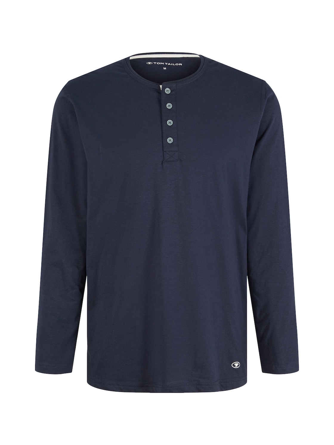 TOM TAILOR Herren Pyjama Langarmshirt, blau, Logo Print, Gr. 54/XL von Tom Tailor