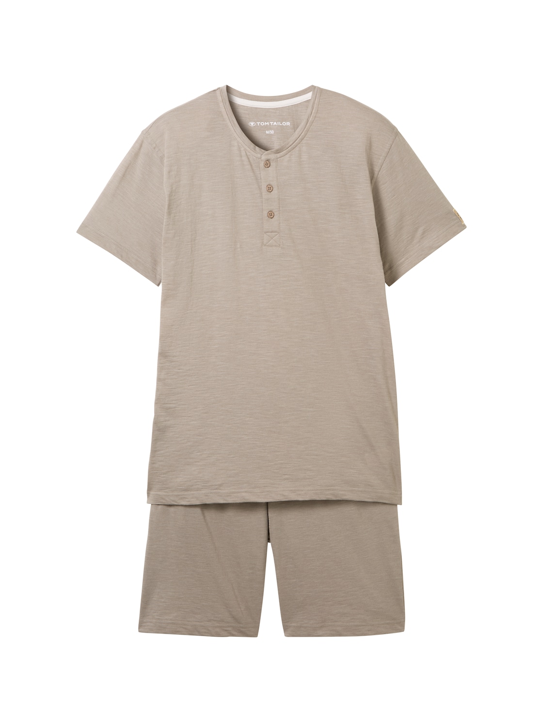 TOM TAILOR Herren Pyjama Shorty, grau, Melange Optik, Gr. 50 von Tom Tailor