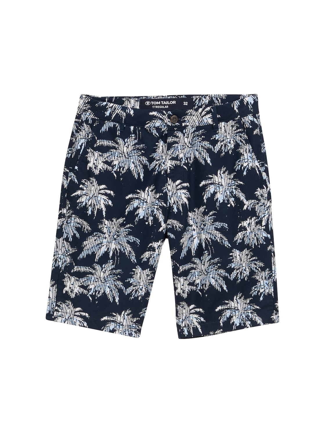 TOM TAILOR Herren Regular Chino Shorts mit Palmen-Print, blau, Palmenprint, Gr. 33 TOM TAILOR Herren Regular Chino Shorts mit Palmen-Print, blau, Palmenprint, Gr. 33 von Tom Tailor
