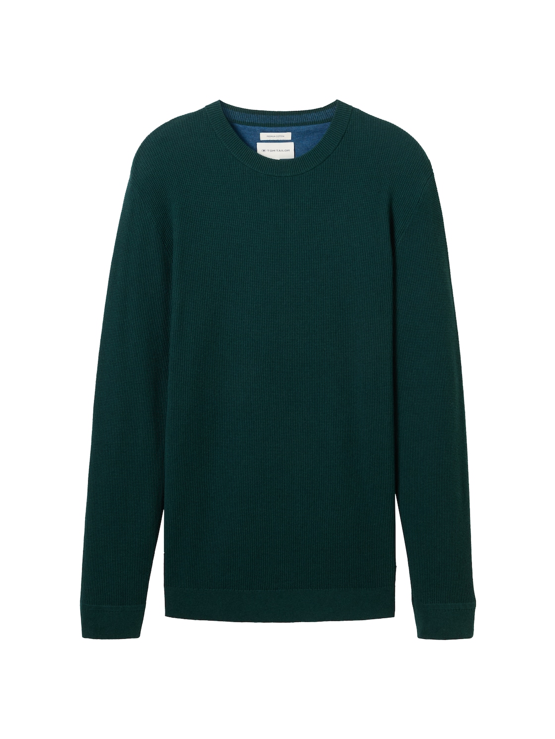 TOM TAILOR Herren Strickpullover aus Baumwolle, grün, Uni, Gr. L TOM TAILOR Herren Strickpullover aus Baumwolle, grün, Uni, Gr. L von Tom Tailor