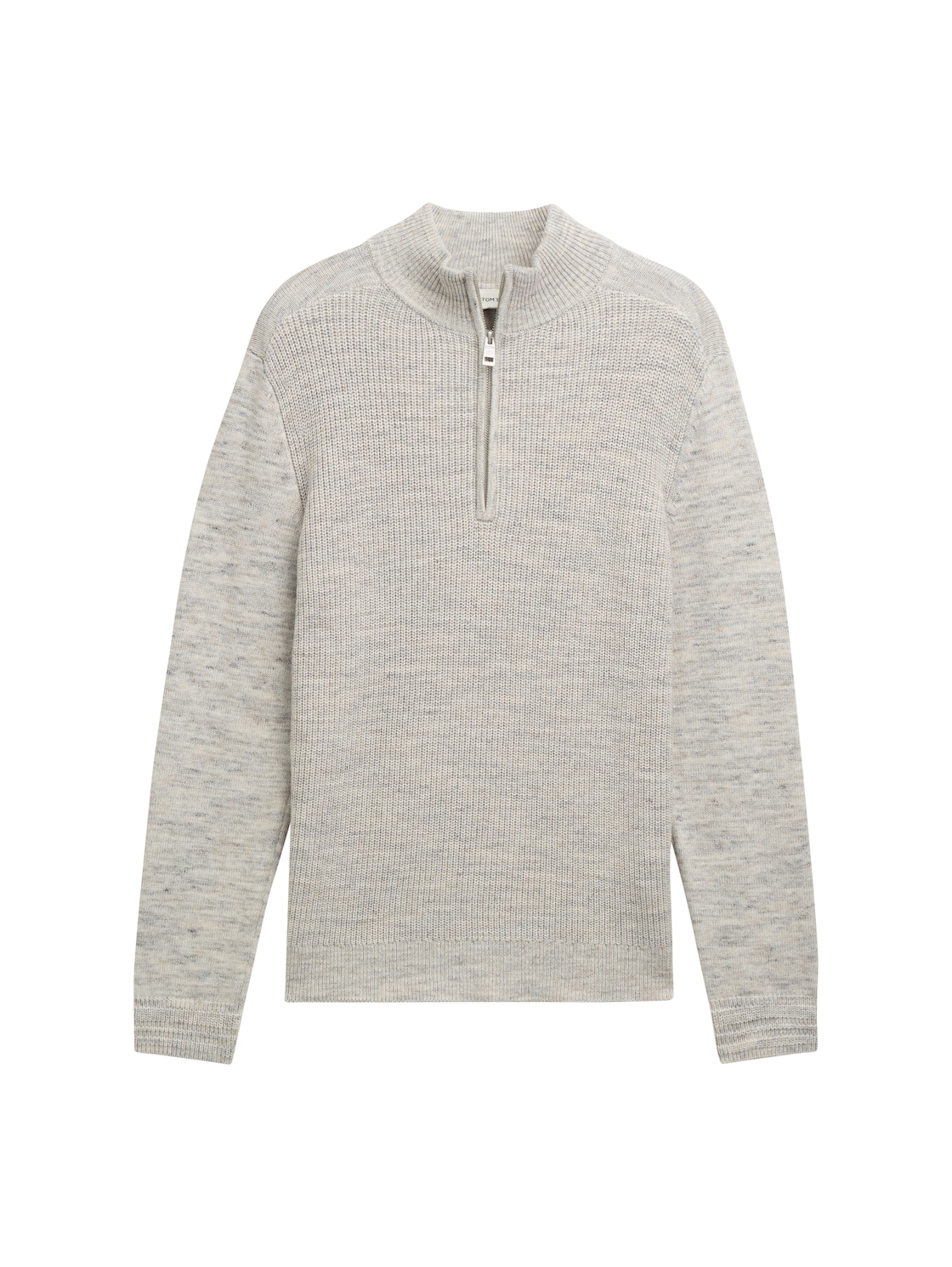 TOM TAILOR Herren Troyer Pullover mit Wollanteil, weiß, Meliert, Gr. XL TOM TAILOR Herren Troyer Pullover mit Wollanteil, weiß, Meliert, Gr. XL von Tom Tailor