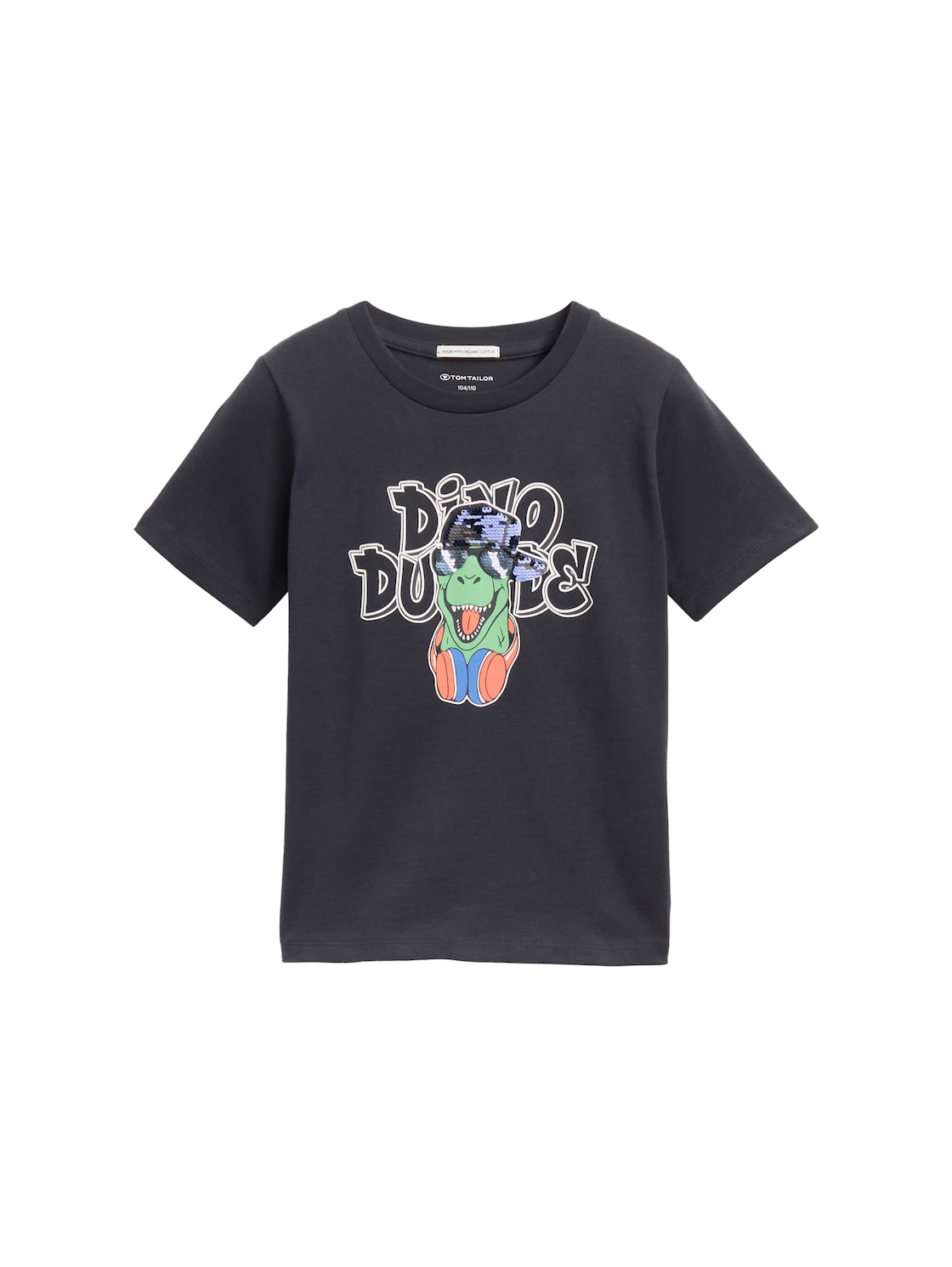 TOM TAILOR Jungen T-Shirt mit Wendepailletten, grau, Uni, Gr. 104/110 TOM TAILOR Jungen T-Shirt mit Wendepailletten, grau, Uni, Gr. 104/110 von Tom Tailor