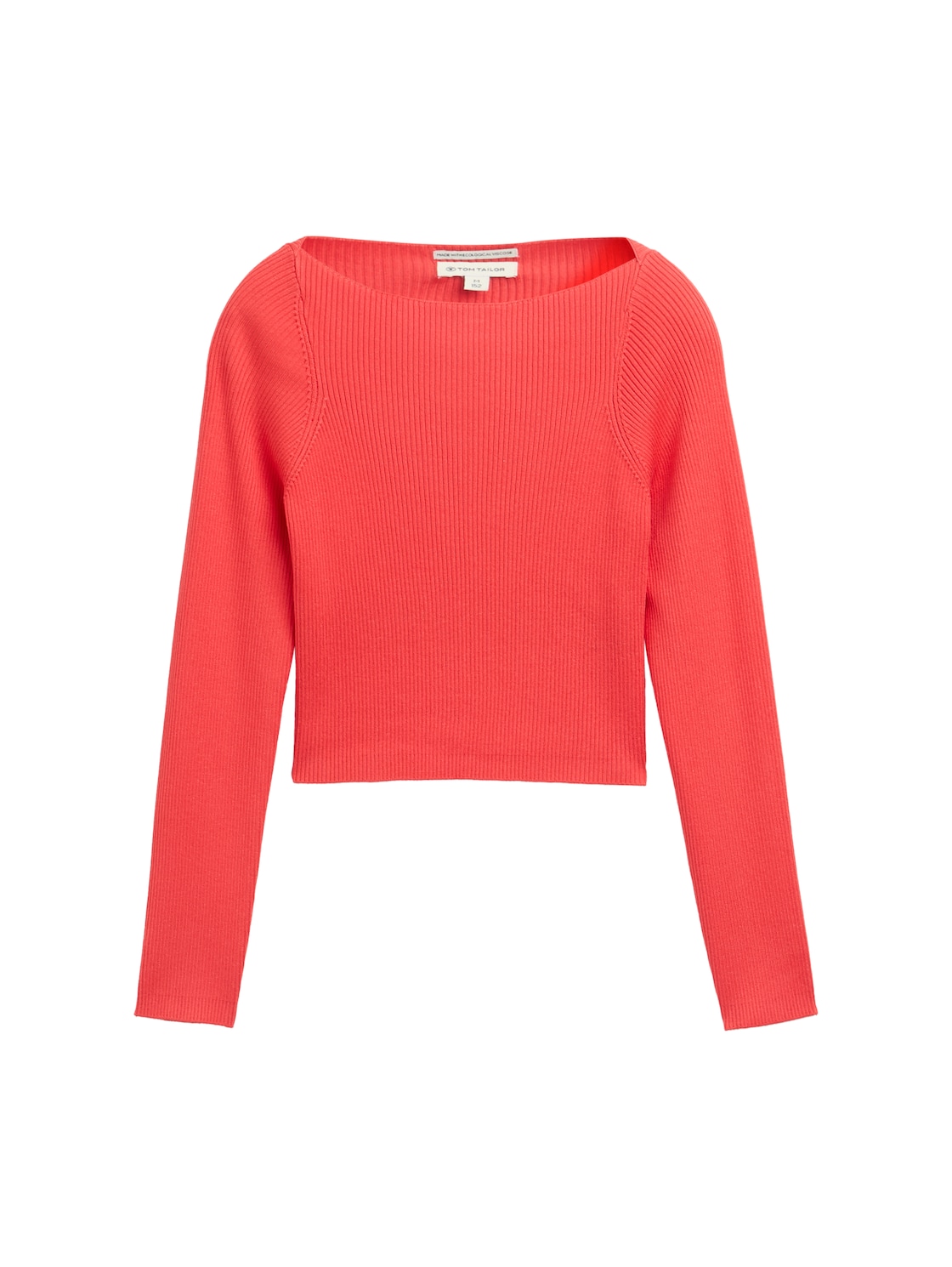 TOM TAILOR Mädchen Ripp Strickpullover mit U-Boot-Ausschnitt, rot, Uni, Gr. 152 TOM TAILOR Mädchen Ripp Strickpullover mit U-Boot-Ausschnitt, rot, Uni, Gr. 152 von Tom Tailor
