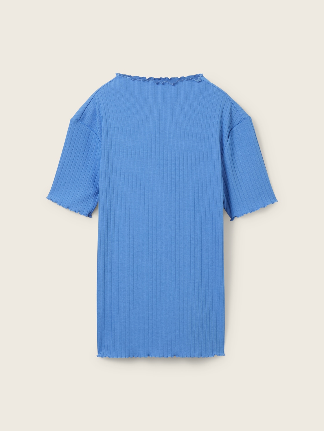 TOM TAILOR Mädchen T-Shirt mit recyceltem Polyester, blau, Uni, Gr. 176 von Tom Tailor