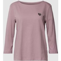 Tom Tailor Longsleeve mit Motiv-Stitching in Mauve, Größe XS von Tom Tailor