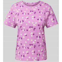 Tom Tailor T-Shirt mit floralem Print in Violett, Größe XS von Tom Tailor