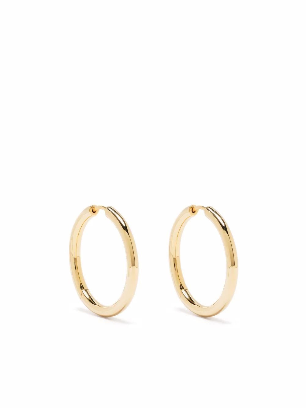 Tom Wood large gold-plated hoop earrings von Tom Wood