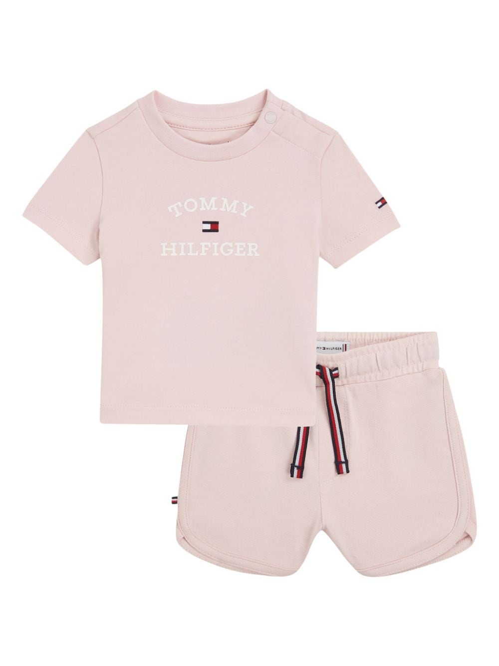 Tommy Hilfiger Junior Set aus T-Shirt und Shorts mit Logo - Rosa von Tommy Hilfiger Junior