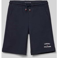 Tommy Hilfiger Teens Sweatshorts mit elastischem Bund in Marine, Größe 140 von Tommy Hilfiger Teens