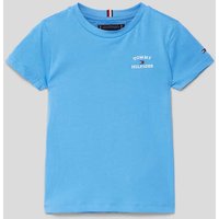 Tommy Hilfiger Teens T-Shirt mit Label-Print in Bleu, Größe 140 von Tommy Hilfiger Teens