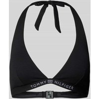 TOMMY HILFIGER Bikini-Oberteil mit Neckholder in Black, Größe S von Tommy Hilfiger