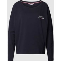 TOMMY HILFIGER Longsleeve mit Logo-Print in Marine, Größe XL von Tommy Hilfiger