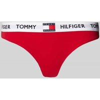 TOMMY HILFIGER String mit Label-Bund Modell 'THONG' in Rot, Größe XL von Tommy Hilfiger
