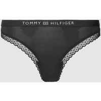 TOMMY HILFIGER String mit Label-Details in Black, Größe XL von Tommy Hilfiger