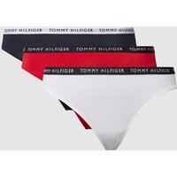 TOMMY HILFIGER String mit Stretch-Anteil im 3er-Pack in Rot, Größe L von Tommy Hilfiger