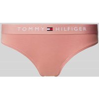 TOMMY HILFIGER String mit elastischem Bund und Label-Detail in Altrosa, Größe M von Tommy Hilfiger