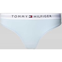 TOMMY HILFIGER String mit elastischem Bund und Label-Detail in Hellblau, Größe S von Tommy Hilfiger