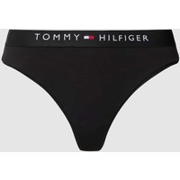 TOMMY HILFIGER String mit elastischem Logo-Bund in Black, Größe XS von Tommy Hilfiger